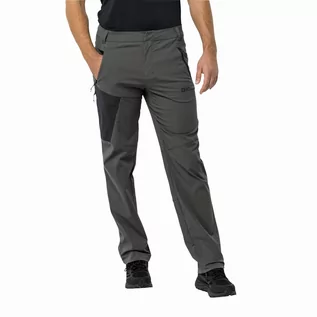 Spodnie sportowe męskie - Męskie spodnie softshellowe Jack Wolfskin  GLASTAL PANTS M slate - 48L - grafika 1