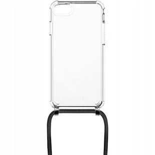 Fixed Etui Pure Neck do iPhone SE 2022 / 2020, 8, 7, przezroczyste ze smyczą czarną - Etui i futerały do telefonów - miniaturka - grafika 1