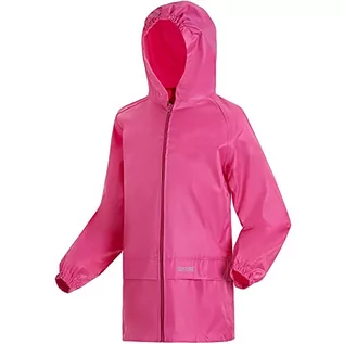 Kurtki i płaszcze dla dziewczynek - Regatta Kids power Break Jacket, wodoszczelny kurtka outdoor-deszczem dla dzieci różowa JEM, różowy W908 5ARC07 - grafika 1