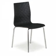 Fotele i krzesła biurowe - B2B Partner Krzesło plastikowe MEZZO, czarne 1850 black - miniaturka - grafika 1