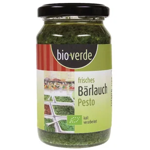 Bio Verde PESTO Z CZOSNKIEM NIEDŹWIEDZIM BIO 165 g - Sosy w słoikach - miniaturka - grafika 1