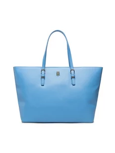 Tommy Hilfiger Torebka Th Timeless Med Tote AW0AW11329 Niebieski - Torebki damskie - miniaturka - grafika 1