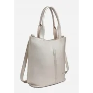 Torebki damskie - Pojemna Elegancka Torebka Damska Złota Shopper LUIGISANTO - miniaturka - grafika 1