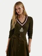 Swetry damskie - LAUREN RALPH LAUREN Sweter 200951624001 Zielony Regular Fit - miniaturka - grafika 1