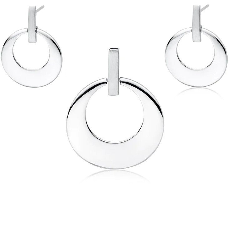 ankabizuteria.pl Elegancki komplet biżuteri srebrnej - KOŁA