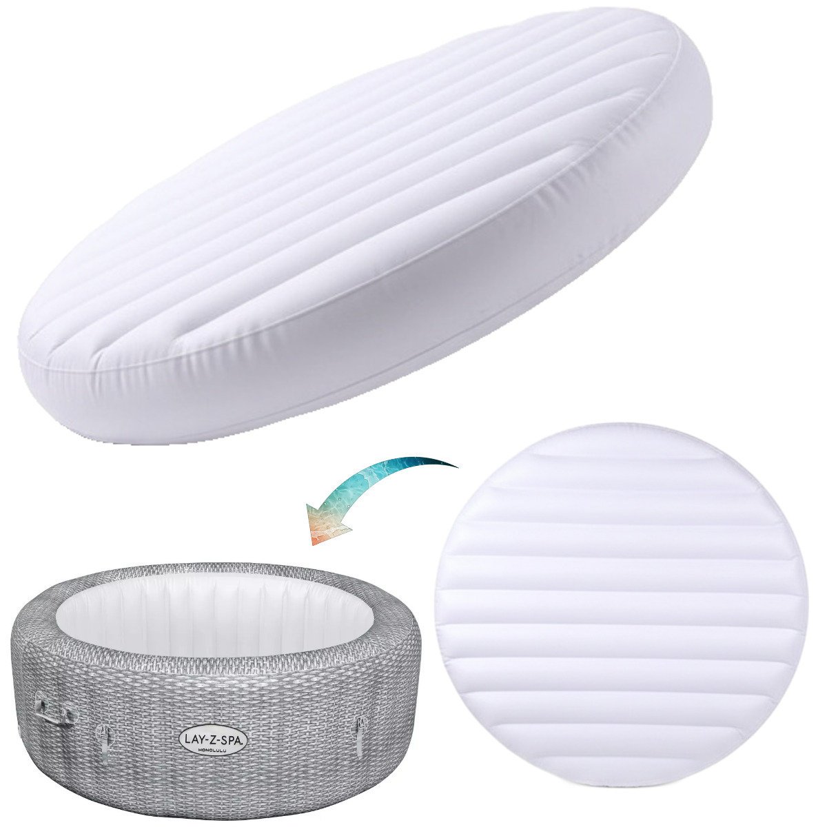 Bestway pokrowiec termoizolacyjny dmuchany do jacuzi lay-z-spa 60019 60043
