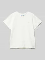 Koszulki dla chłopców - T-shirt z naszywką z logo - miniaturka - grafika 1