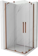 Kabiny prysznicowe - Mexen Velar Duo kabina prysznicowa rozsuwana 90x80 cm, transparent, różowe złoto - 871-090-080-02-60 - miniaturka - grafika 1