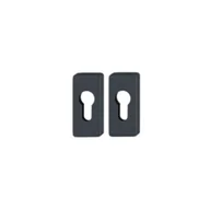 Szyldy i rozety - Komplet rozet 44S aluminiowych do drzwi profilowych kolor czarny mat F9714M - miniaturka - grafika 1