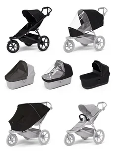 Wózek sportowy Thule Urban Glide 3 Black + Bassinet Black SET 7in1 - Wózki dziecięce - miniaturka - grafika 1