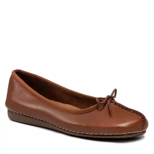 Clarks Baleriny Freckle Ice 203529304 Dark Tan Lea - Baleriny - miniaturka - grafika 1