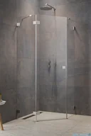 Kabiny prysznicowe - Radaway Essenza Pro Brushed Nickel Ptj kabina pięciokątna 80x80 lewa szczotkowany nikiel 10100000-91-01L/10100100-01-01 - miniaturka - grafika 1