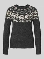 Swetry damskie - Sweter z dzianiny o kroju regular fit z dodatkiem wełny model ‘SIMONE’ - miniaturka - grafika 1