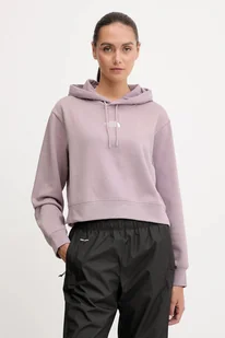 The North Face bluza Essential damska kolor różowy z kapturem gładka NF0A89EXD2Q1 - Bluzy damskie - miniaturka - grafika 1