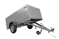 Przyczepy - UNITRAILER Przyczepa samochodowa 230 x 125 Garden Trailer 230 KIPP 750 KG DMC z kołem podporowym i burtami BIS UT004227 - miniaturka - grafika 1