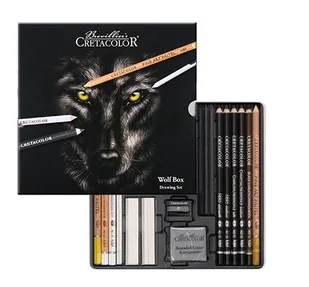 Zestaw Szkicowy Wolf Box 25 Elementów Cretacolor - Przybory szkolne - miniaturka - grafika 1