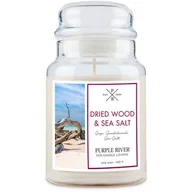 Świece - Purple River sojowa naturalna świeca zapachowa w szkle 22 oz 623 g - Dried Wood & Sea Salt - miniaturka - grafika 1