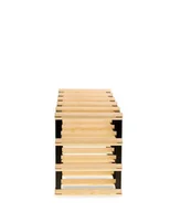 Stojaki na wino - Regał Na Wino Stojak Na 15 Butelek Szklanych/ Pet — Rw-8/ 5X3 — Surowy Naturalny Metal + Drewno Rw-8-5X3-15 / Wamar-Sosenka - miniaturka - grafika 1