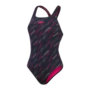 Speedo Damski kostium kąpielowy Hyperboom Allover Medalist, szybkoschnący, fitness, odporny na chlor - Stroje kąpielowe - miniaturka - grafika 1