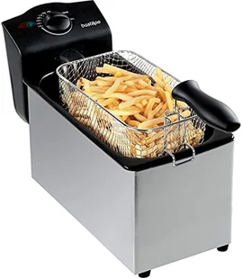 Bastilipo FE-2000 frytkownica, 2000 W, 3 litry, stal nierdzewna, czarny/szary - Frytkownice - miniaturka - grafika 1