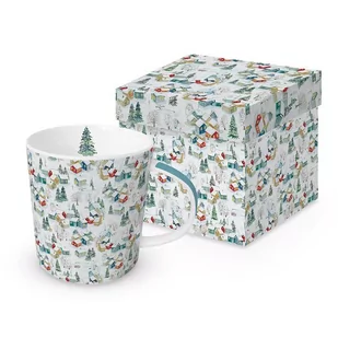 "Zimowe Miasteczko" Kubek Porcelanowy w Ozdobnym Pudełku 350 ml - Kubki - miniaturka - grafika 1