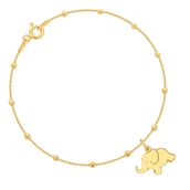 Bransoletki - Złota bransoletka słonik - miniaturka - grafika 1