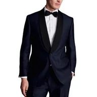 Garnitury - Charles Tyrwhitt Shawl Lapel Tuxedo Jacket — Dark Navy - miniaturka - grafika 1