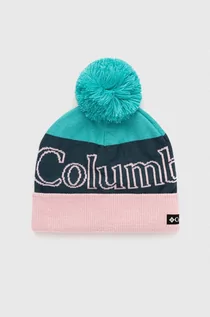 Czapki dla dzieci - Columbia czapka dziecięca Youth Polar Powder Beani kolor różowy z grubej dzianiny - grafika 1