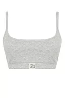 Biustonosze - DeFacto Bralette koronkowy biustonosz damski - miękki i oddychający biustonosz (szary melanż, XL), szary melanż, XL - miniaturka - grafika 1