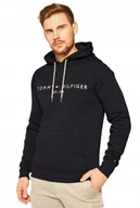 Bluzy męskie - TOMMY HILFIGER BLUZA MĘSKA CZARNA Z LOGO XXL 6BA - miniaturka - grafika 1