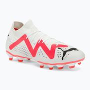 Piłka nożna - Buty piłkarskie męskie PUMA Future Match FG/AG puma white/puma black/fire orchid - miniaturka - grafika 1