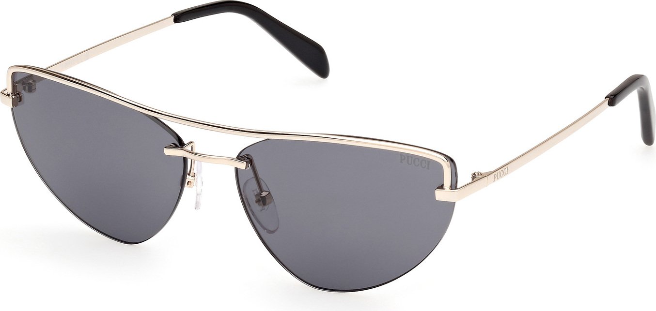 Damskie okulary przeciwsłoneczne Pucci EP0226 32A błyszczące bladozłote 59/15/140