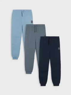 Spodnie i spodenki dla chłopców - Sinsay - Spodnie dresowe jogger 3 pack - błękitny - grafika 1
