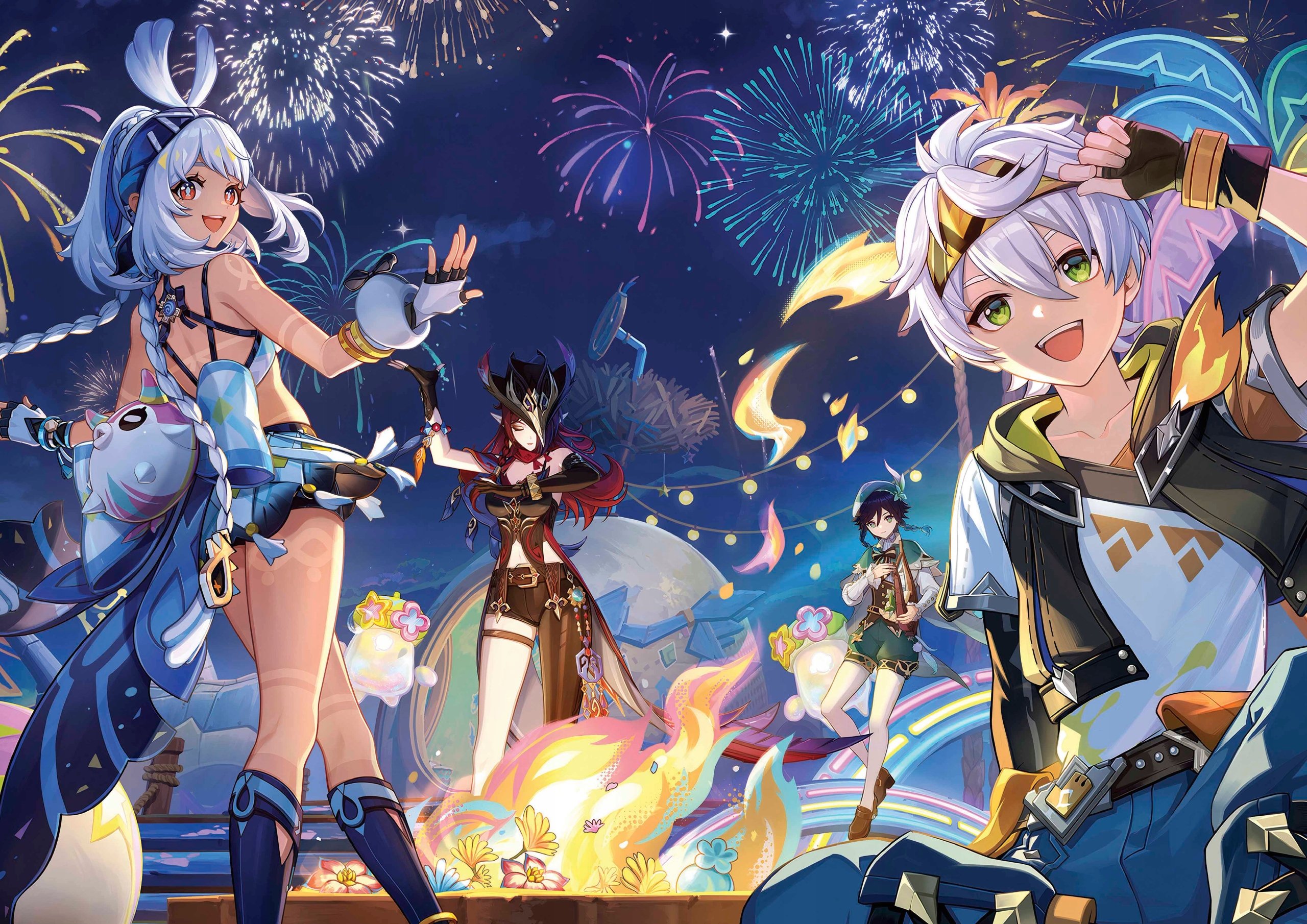 Plakat A3 Genshin Impact Anime Gra Mualani Bennett