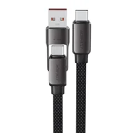 Kable USB - Kabel przewód USB-C - USB-A / USB-C 480Mb/s 3A 1.2m - czarny ACEFAST - miniaturka - grafika 1