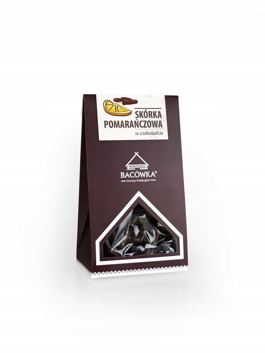 Skórka pomarańczowa w czekoladzie deserowej 100g Bacówka