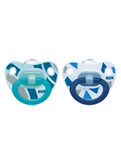 NUK 739394 Smoczek 18-36m HAPPY DAYS silikon 2szt pudełko LNC+10% - Smoczki do butelek - miniaturka - grafika 1