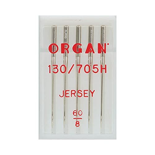 Organ Needles 5205060 igły maszynowe, kolor srebrny, rozmiar 60/8, 5 odliczonych