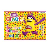 Szkolne artykuły papiernicze - Starpak Blok techniczny A4/10k biały Playdoh Fola 20/100 - miniaturka - grafika 1
