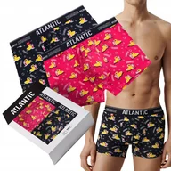 Majtki męskie - BOKSERKI MĘSKIE luźny krój bawełniane w kaczuszki kaczki Atlantic *XL - miniaturka - grafika 1
