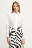 Koszule damskie - Joop! koszula damska kolor biały relaxed z wiązanym dekoltem 30047570 - miniaturka - grafika 1