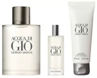 Zestawy kosmetyków męskich - Zestaw dla mężczyzn Armani Acqua Di Gio Pour Homme Woda toaletowa 100 ml + Woda toaletowa 15 ml + Żel pod prysznic 75 ml (3614273710084) - miniaturka - grafika 1