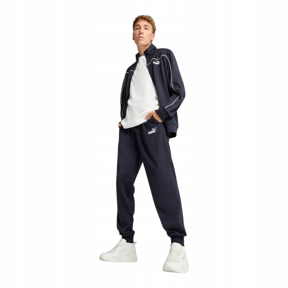 PUMA MĘSKI DRES KOMPLETNY POLY PIPING SUIT-GRANATOWY r.S