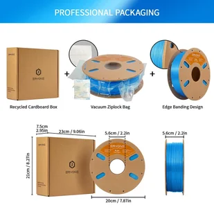 ERYONE 1.75mm High Speed PLA  3D Printing Filament 1KG Azure Blue - Filamenty i akcesoria do drukarek 3D - miniaturka - grafika 6