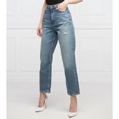 Spodnie damskie - BOSS BLACK Jeansy MODERN STRAIGHT 3.0 | Regular Fit | high waist - miniaturka - grafika 1