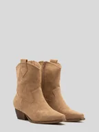 Kozaki damskie - Bellucci Kowbojki w kolorze beżowym - miniaturka - grafika 1