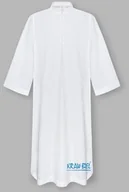 Szaty liturgiczne - Alba kapłańska z elanobawełny - zamek przód - miniaturka - grafika 1
