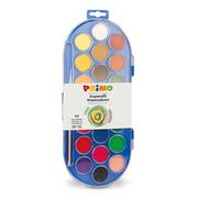 Przybory szkolne - Primo Farby wodne w pastylkach 22 kolory + pędzelek Morocolor - miniaturka - grafika 1