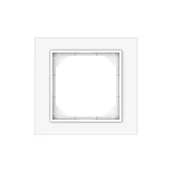 Klawisze i ramki - DPM Ramka pojedyncza Quadrum biała - miniaturka - grafika 1