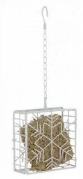 Garden&amp;Fun Karmnik dla ptaków do zawieszania bloków tłuszczowych /biały, metalowy 13,5x5x13,8cm - Karmniki dla ptaków - miniaturka - grafika 1
